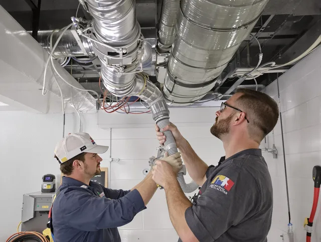 Groton Air Duct Cleaning technician performing thorough AC duct cleaning in Groton