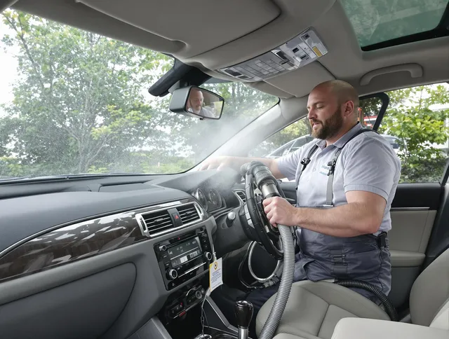 Groton Air Duct Cleaning specialist performing professional car duct cleaning in Groton