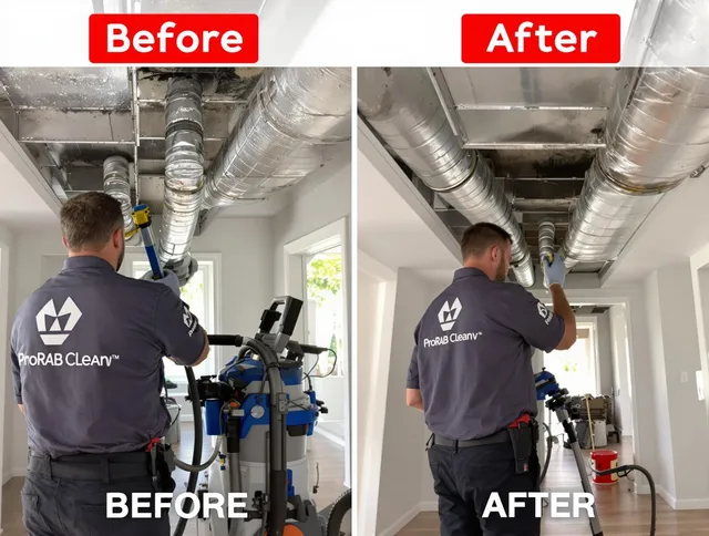 Groton Air Duct Cleaning expert performing thorough residential duct cleaning in a Groton home